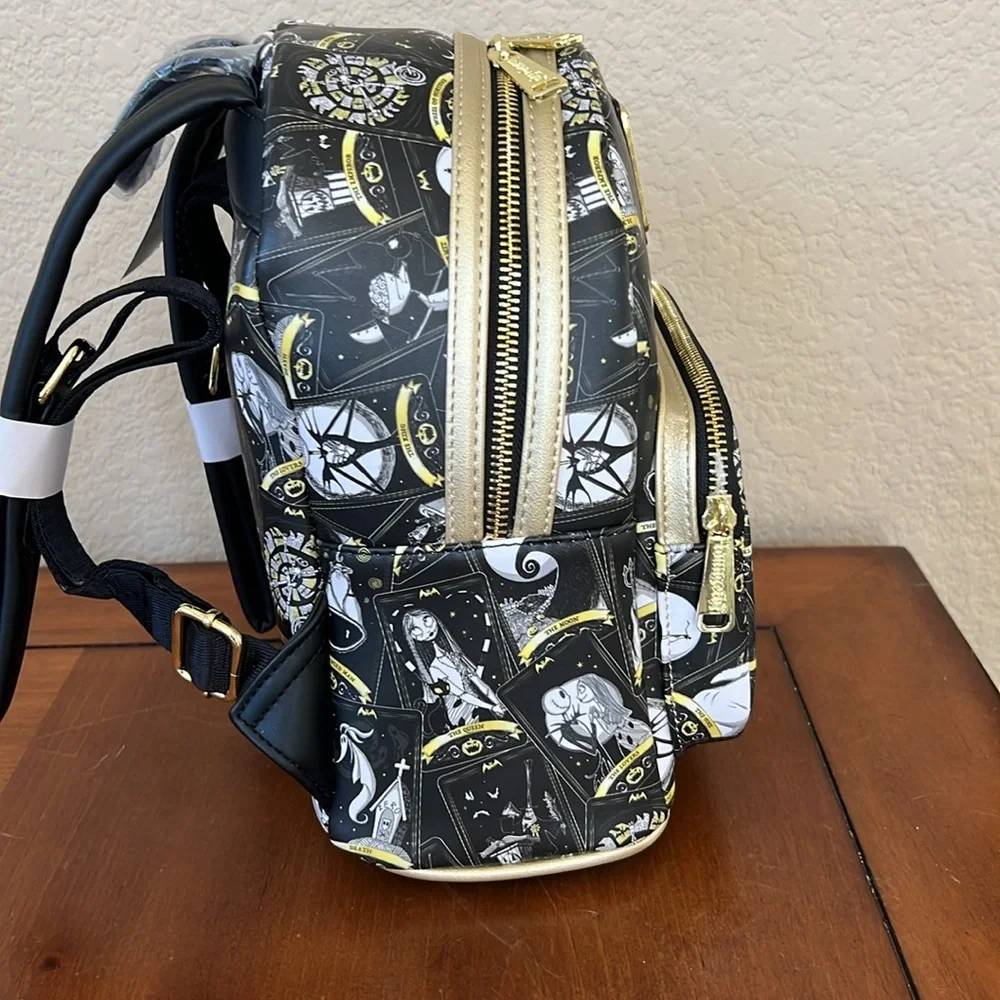 Loungefly Disney Nightmare Before Christmas Tarot Card AOP Womens backpack - Picture 4 of 7